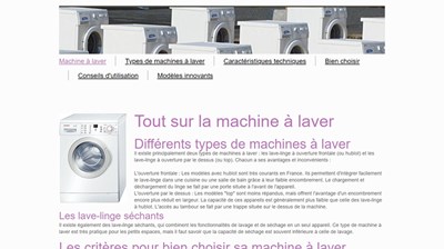 infos sur la machine à laver