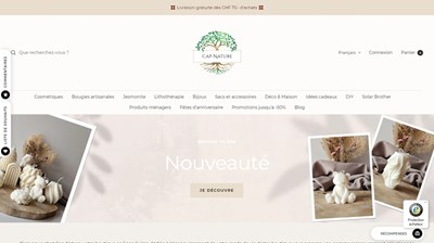 Cap Nature, vente de produits d'hygiène naturels