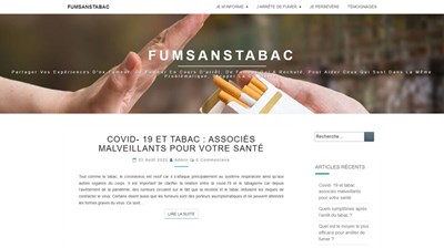 Blog pour arrêter de fumer, FUMSANSTABAC