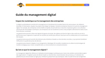 le management digital